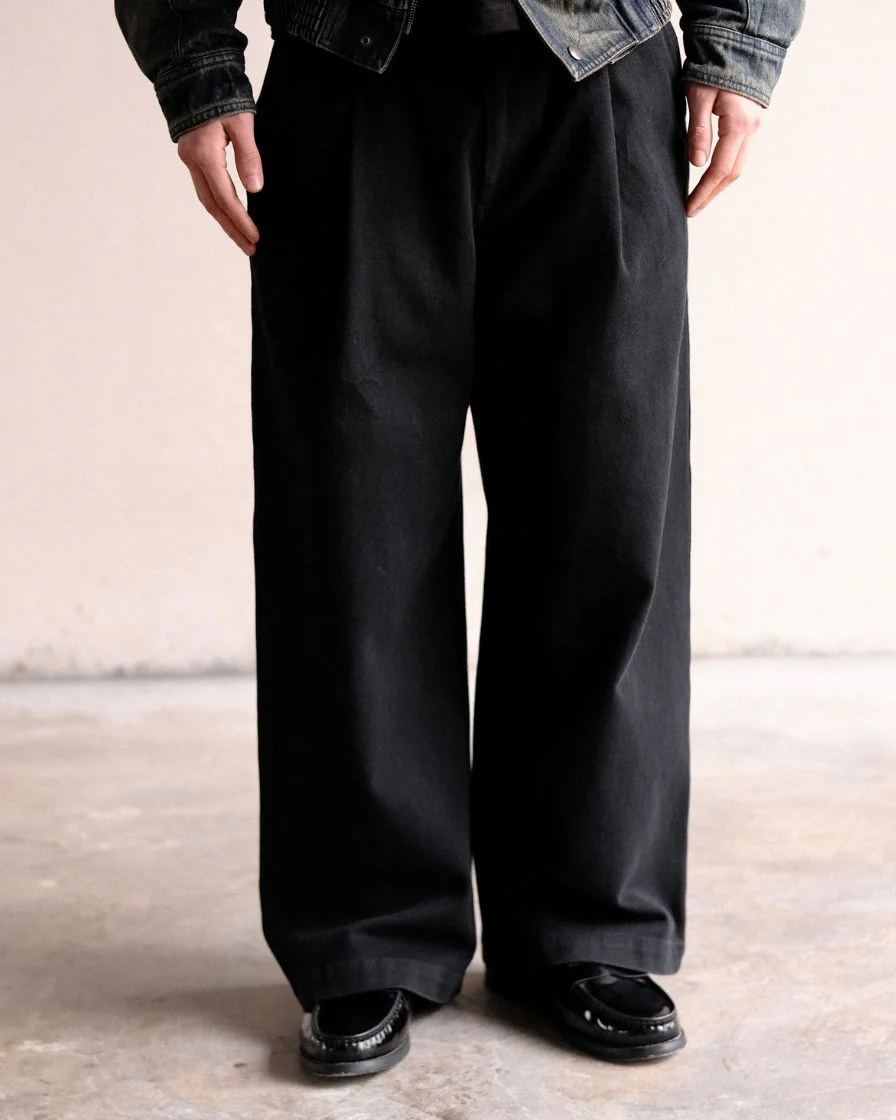 Wide-leg Pleated Twill Trouser - Image 7
