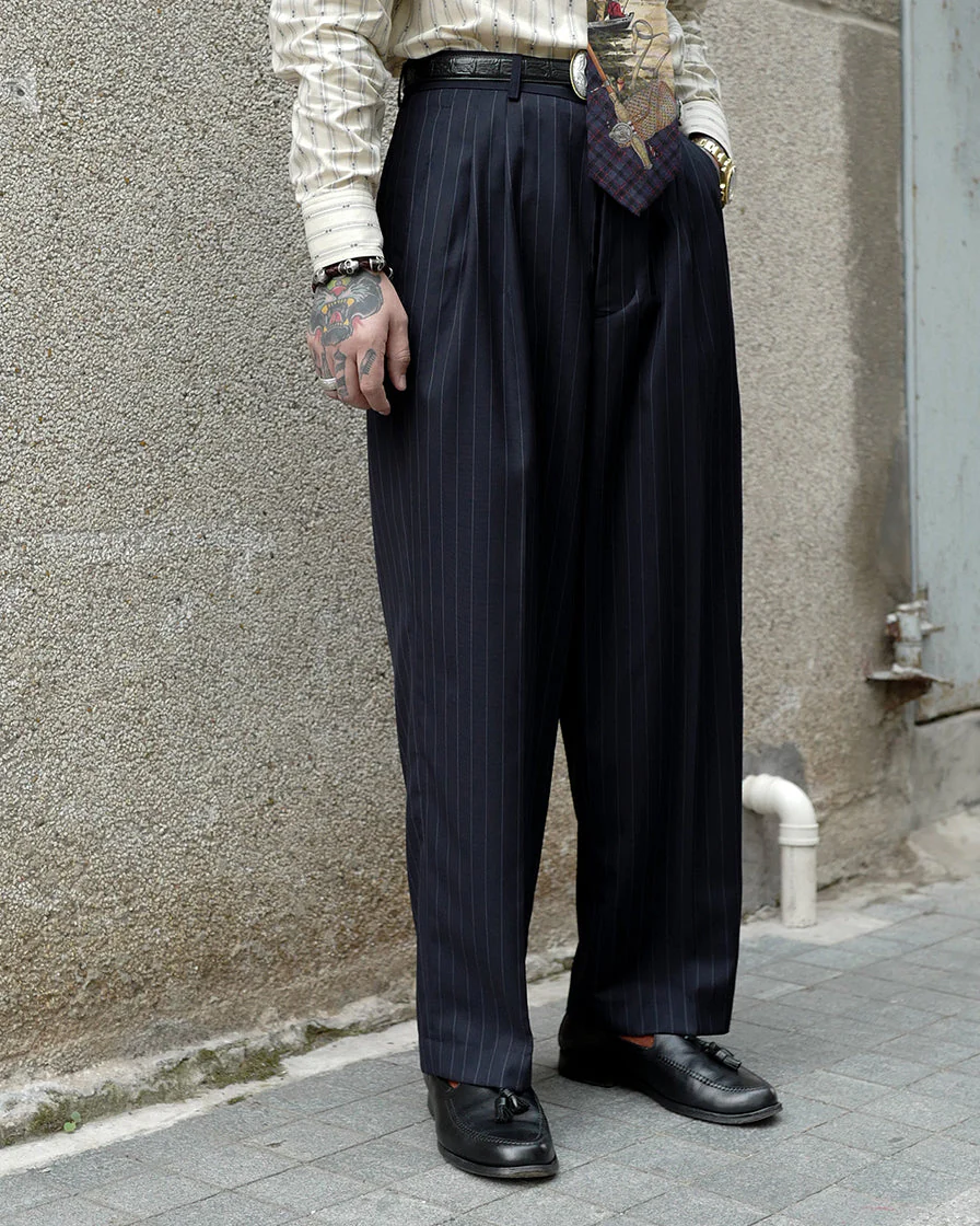 Wide Stripe Trousers - Image 4