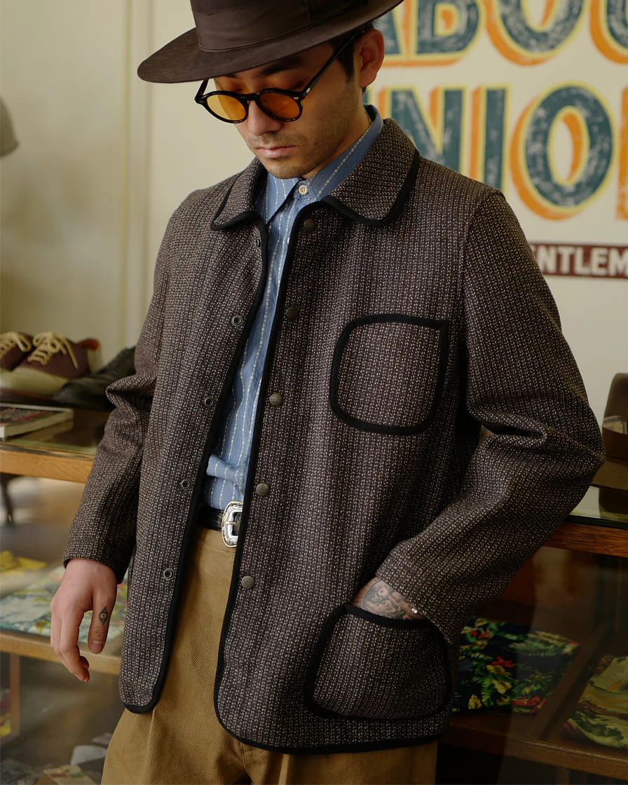 Wool Blend Three Pockets Chore Jacket - Image 3