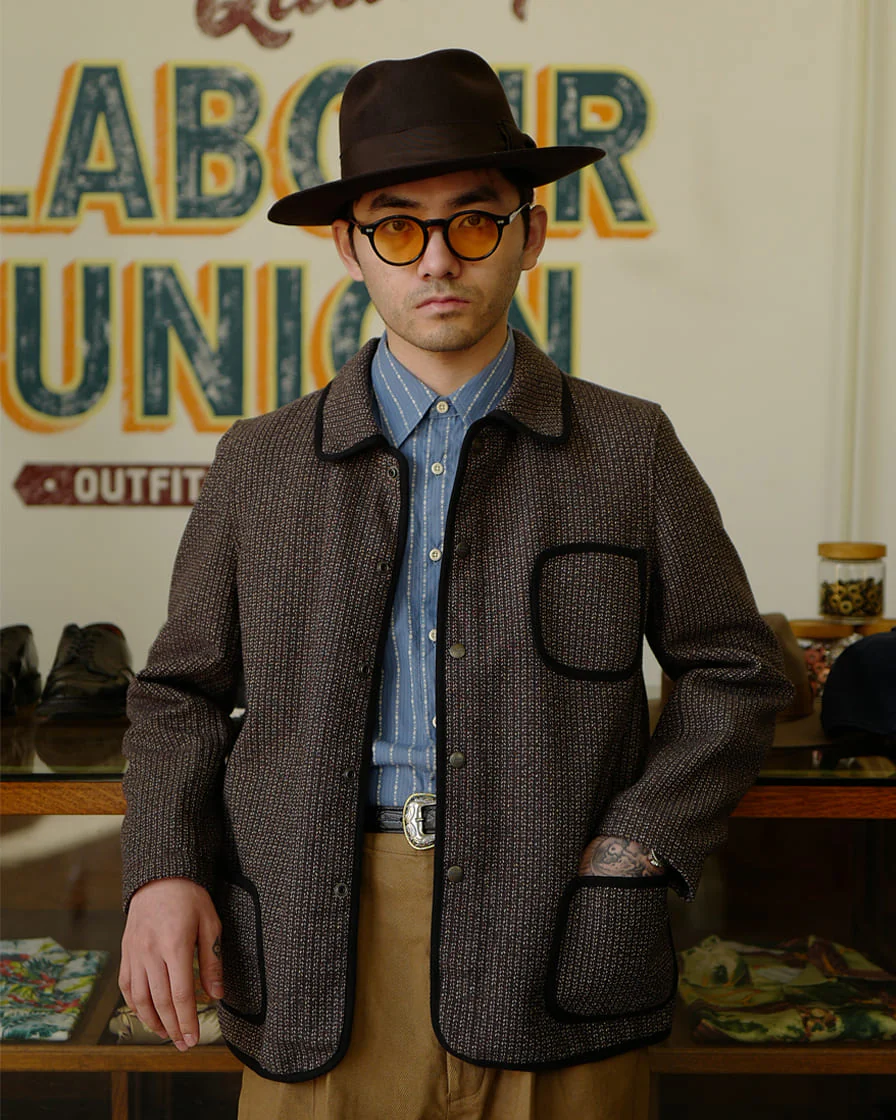 Wool Blend Three Pockets Chore Jacket - Image 4