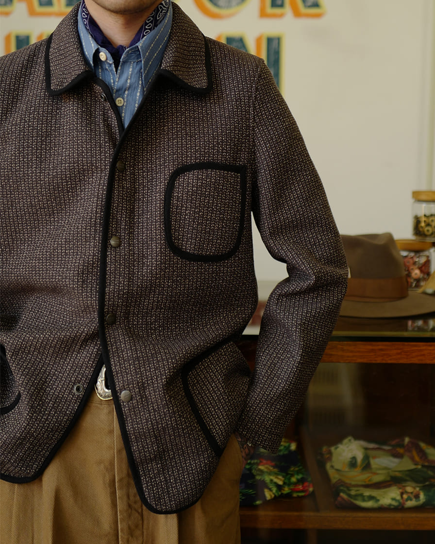Wool Blend Three Pockets Chore Jacket - Image 5