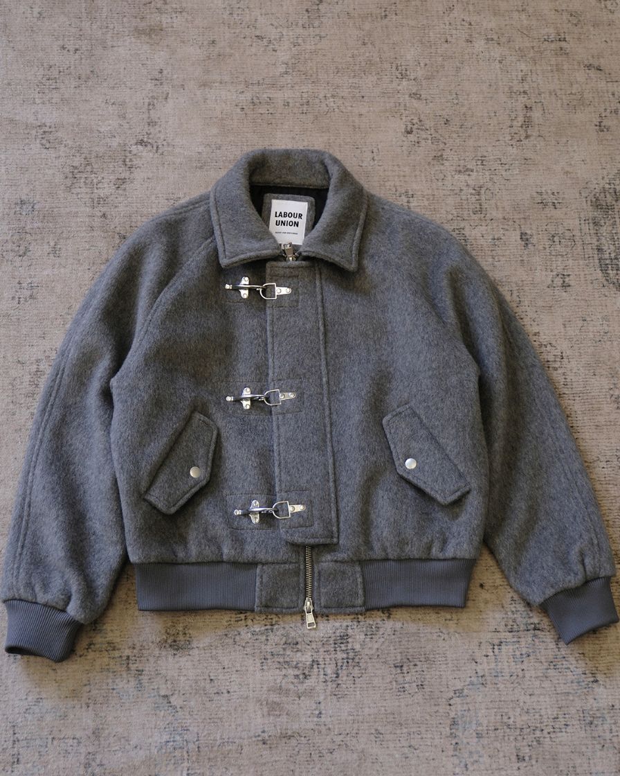 Wool bomber jacket fireman clasp - Image 10