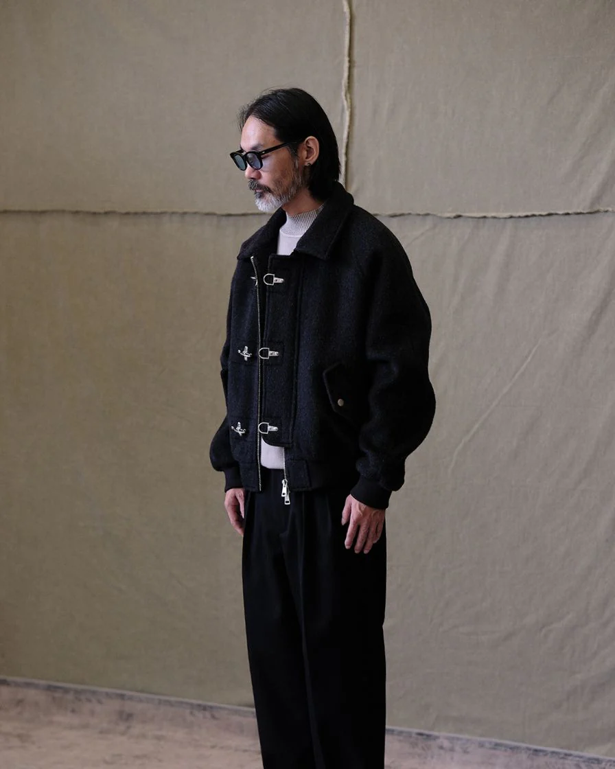 Wool bomber jacket fireman clasp - Image 4