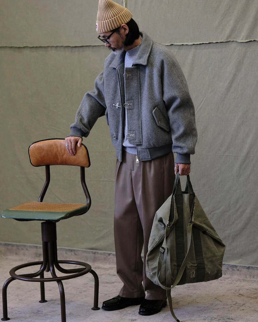 Wool bomber jacket fireman clasp - Image 6