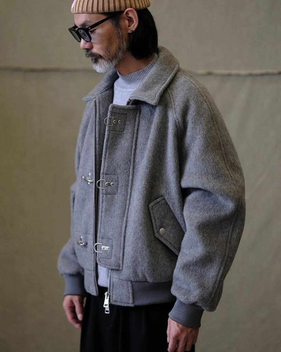 Wool bomber jacket fireman clasp - Image 7