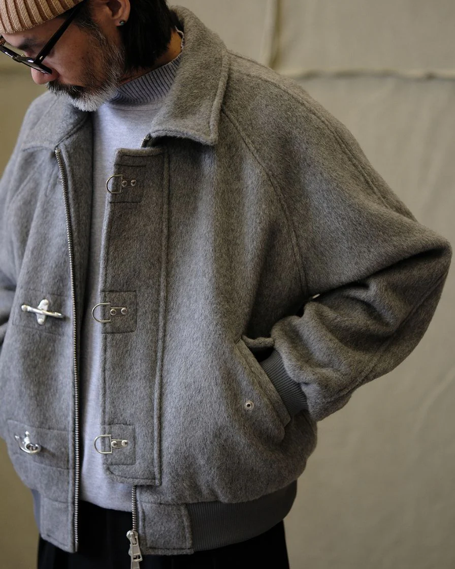 Wool bomber jacket fireman clasp - Image 8