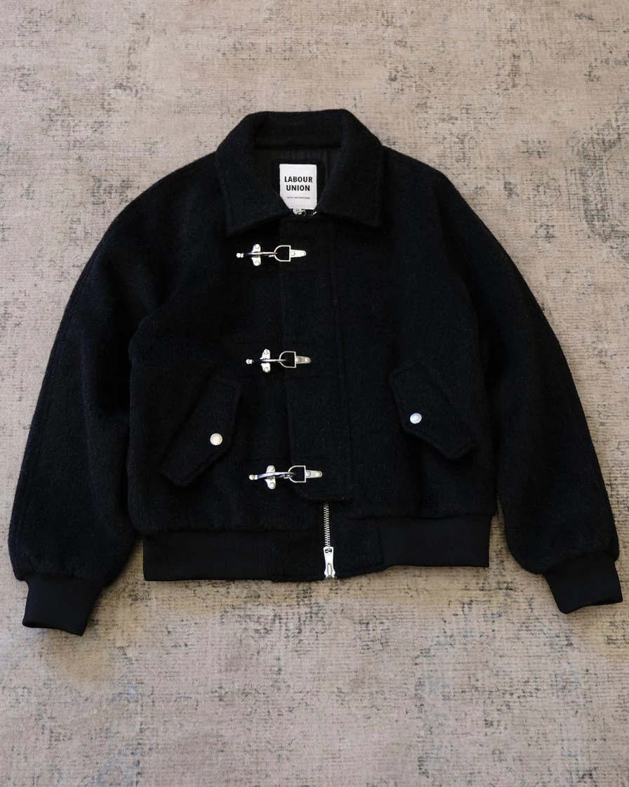 Wool bomber jacket fireman clasp - Image 9