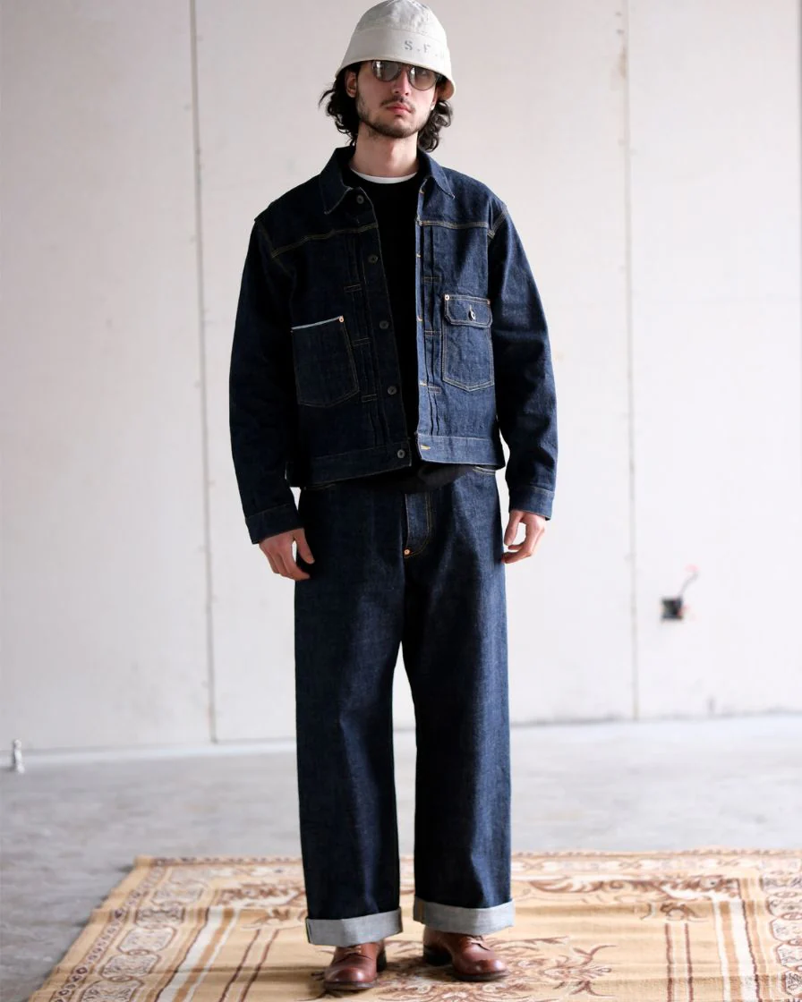 'Work Blue' - Straight-leg Selvedge Raw Denim Jeans
