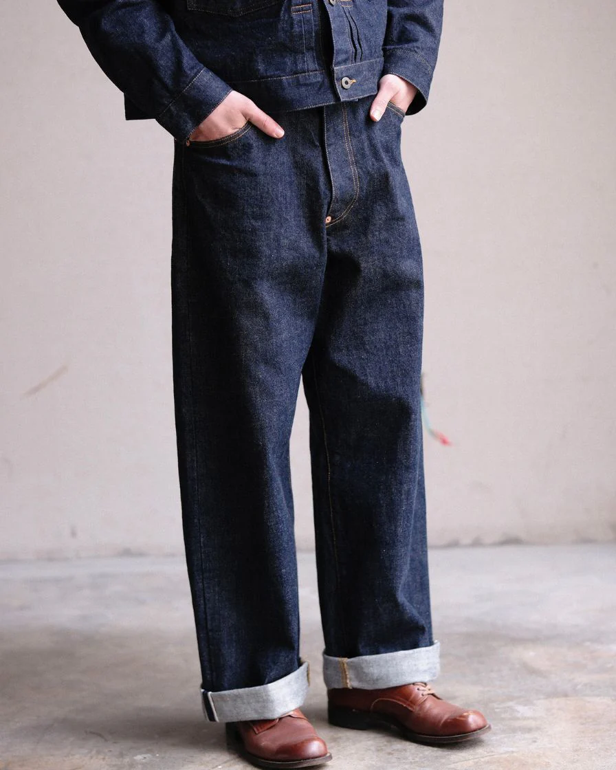 'Work Blue' - Straight-leg Selvedge Raw Denim Jeans - Image 7