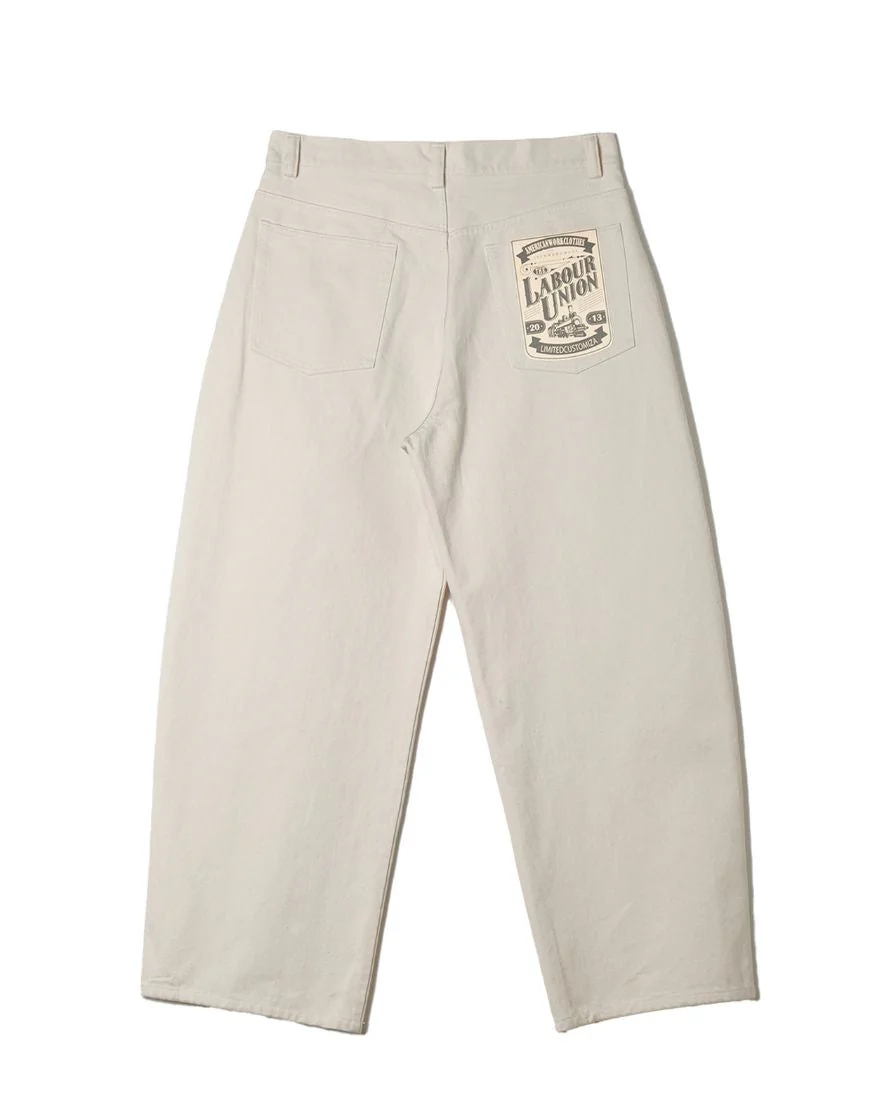 Pleated Workwear Pants Slub Cotton - 'Work Blues' - Image 13