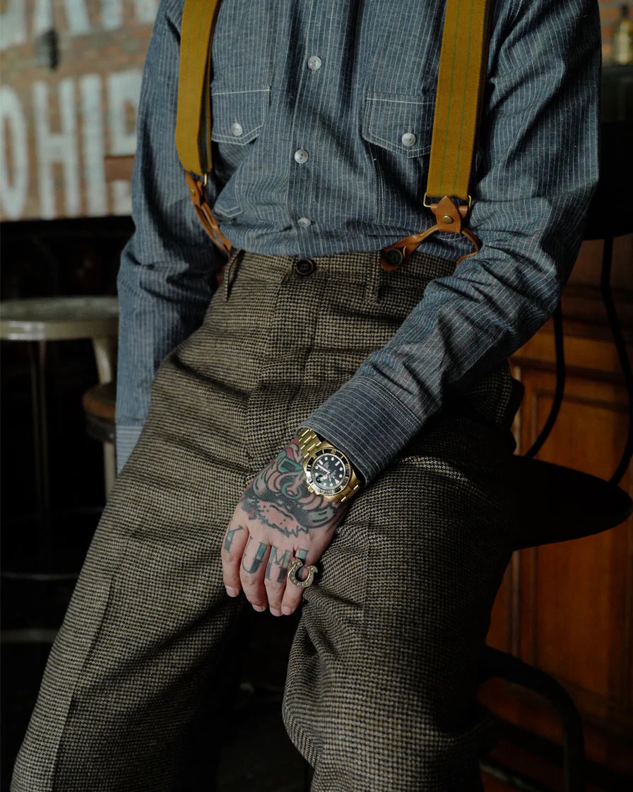Workwear Striped Shirt-Light Blue - Image 4