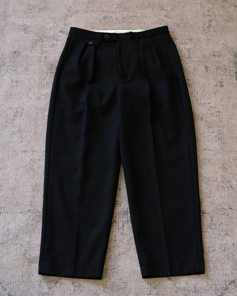 worsted wool blend pleated trousers - Image 11