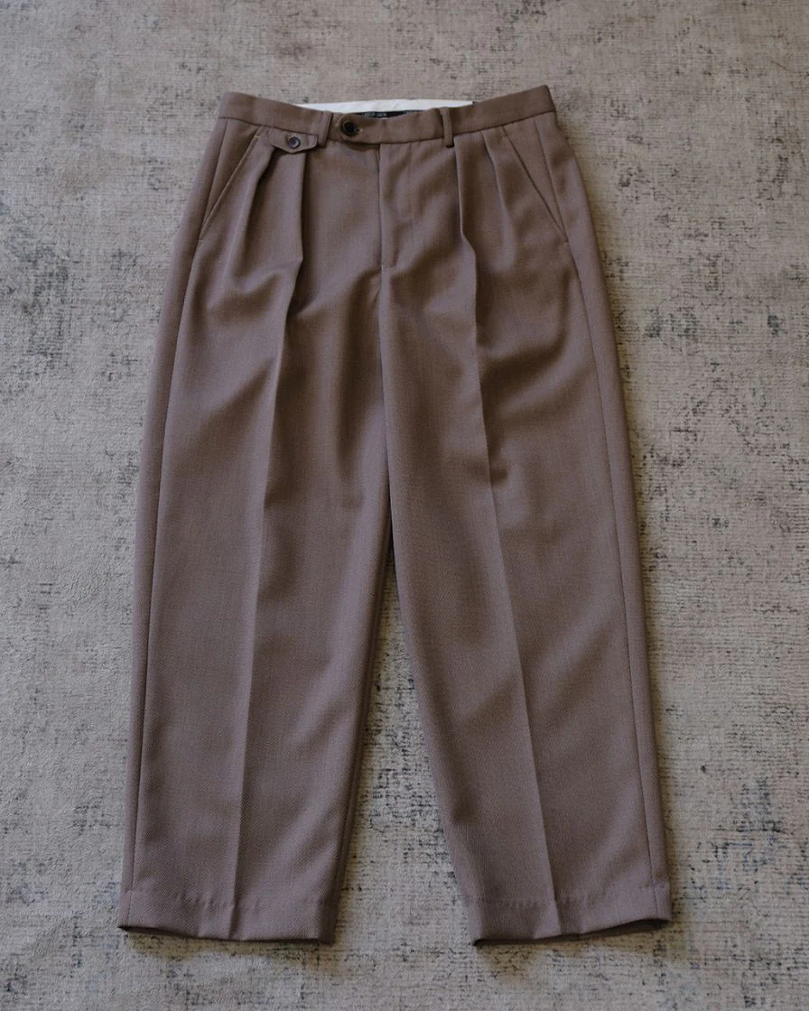 worsted wool blend pleated trousers - Image 13
