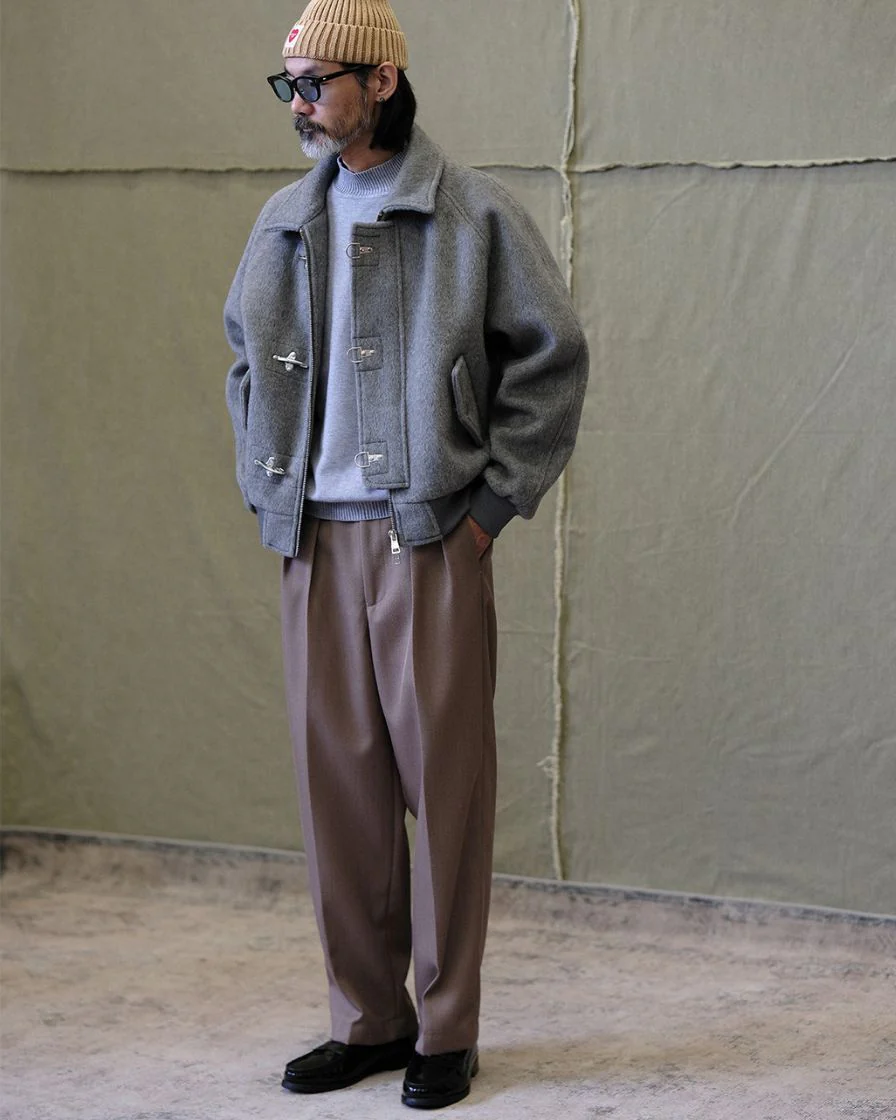 worsted wool blend pleated trousers - Image 7