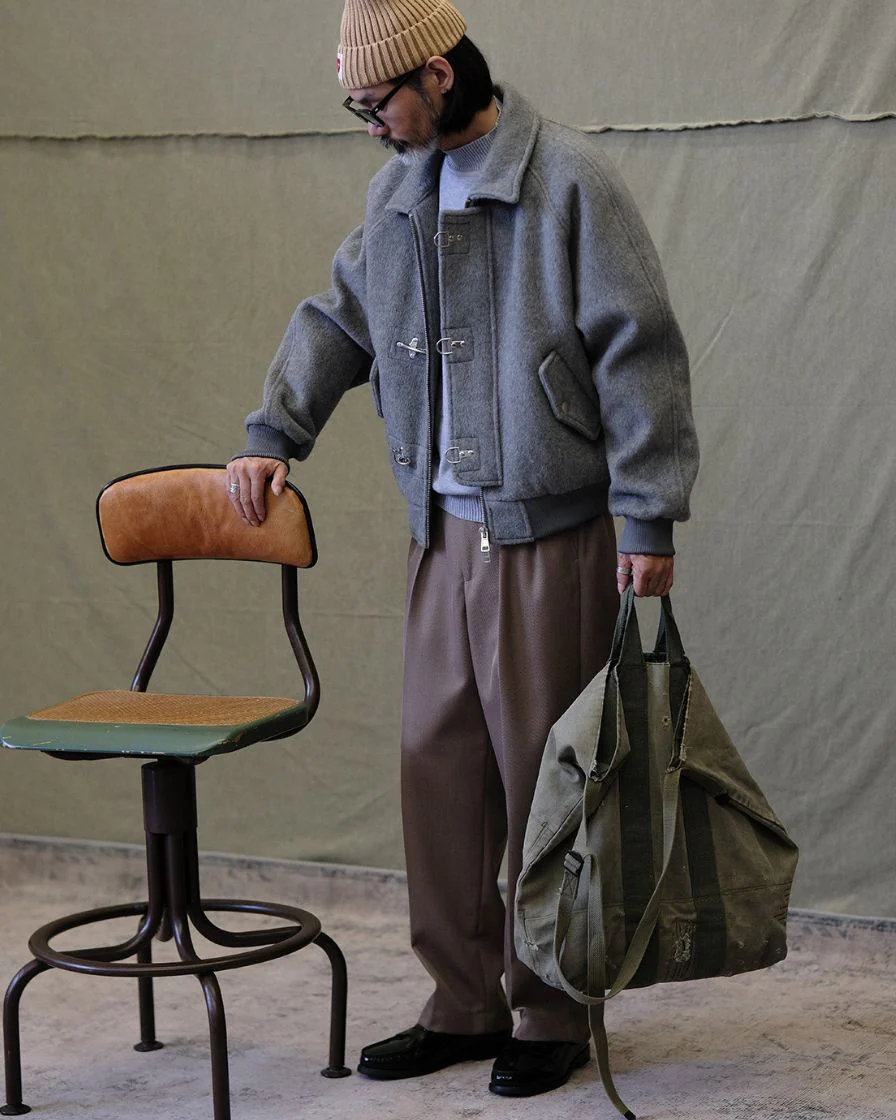 worsted wool blend pleated trousers - Image 8