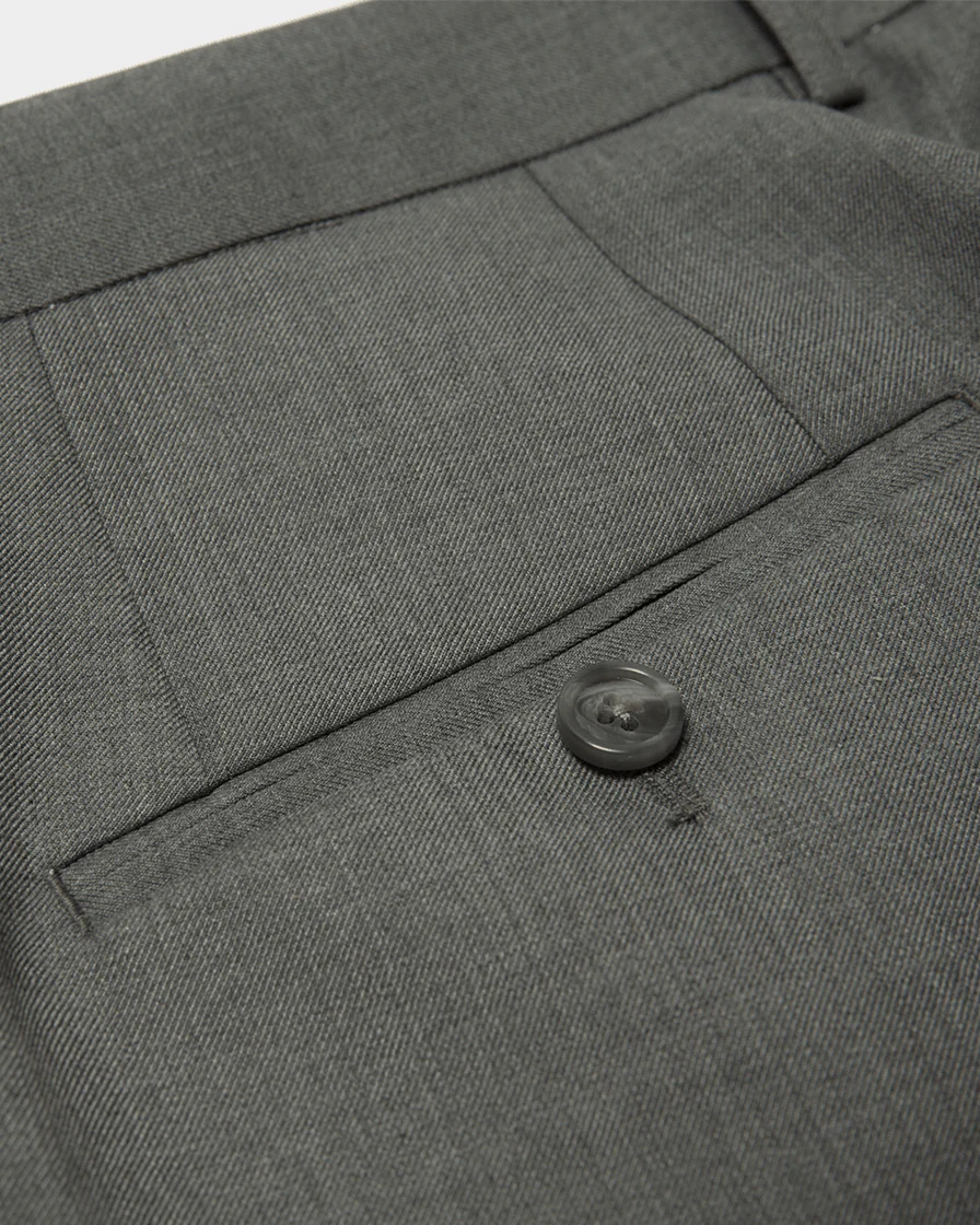 Worsted Wool Trousers-Grey - Image 6