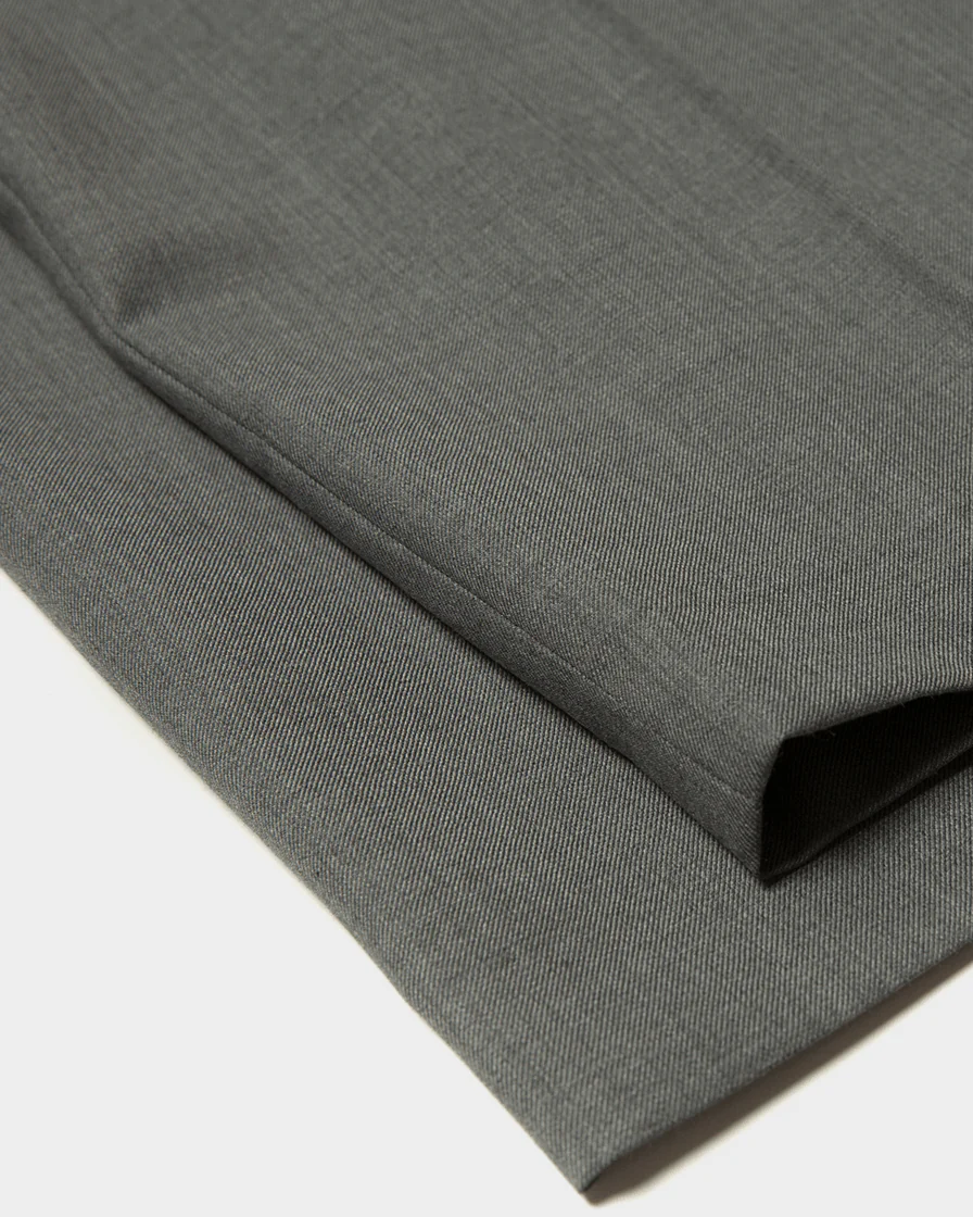 Worsted Wool Trousers-Grey - Image 7